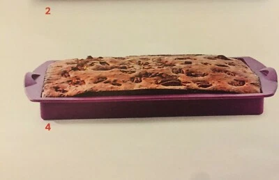 MOULE RECTANGLE EN SILICONE ET SON LIVRE DE RECETTES Tupperware NEUF - Photo 1/4