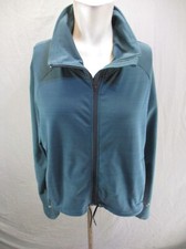 REI COOP Size L Womens Teal Full Zip Stand Collar Drawstring Athletic Jacket 326
