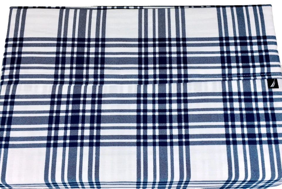 Juego completo de sábanas 4P Nautica fresco crujiente PERCAL algodón grapa larga azul roble sésil Foto 2 de 4