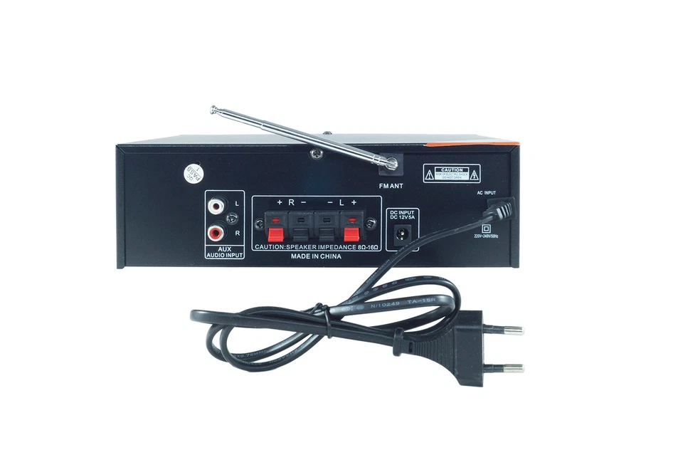 Amplificatore audio stereo 2 canali 2 bluetooth usb sd mp3 karaoke wg-806bt - Immagine 3 di 4