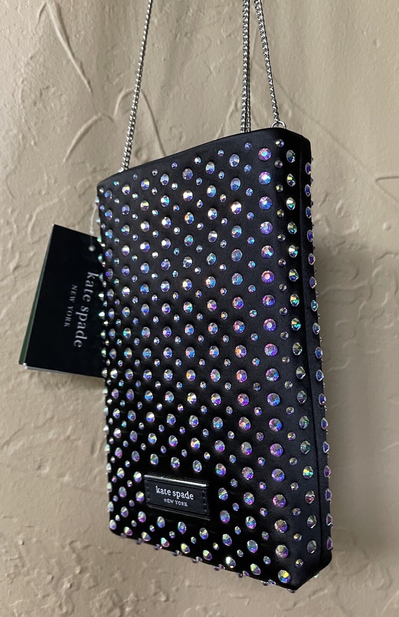 ショルダーバッグ・ポシェット KATE CRYSTAL CROSSBODY BAG kate spade new york Swing Crystal Embellished Satin Phone