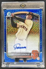 2025 Bowman Chrome Mega Box Josuar Gonzalez Auto Blue Mojo Refractor 1st #/150