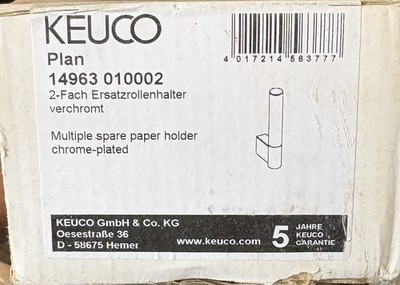 Keuco Plan 2fach Ersatzrollenhalter - Chrom - 14963 010002