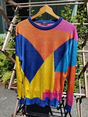 Balmain Paris Multicolor Knit Crew Neck Jumper Size Medium Prototype