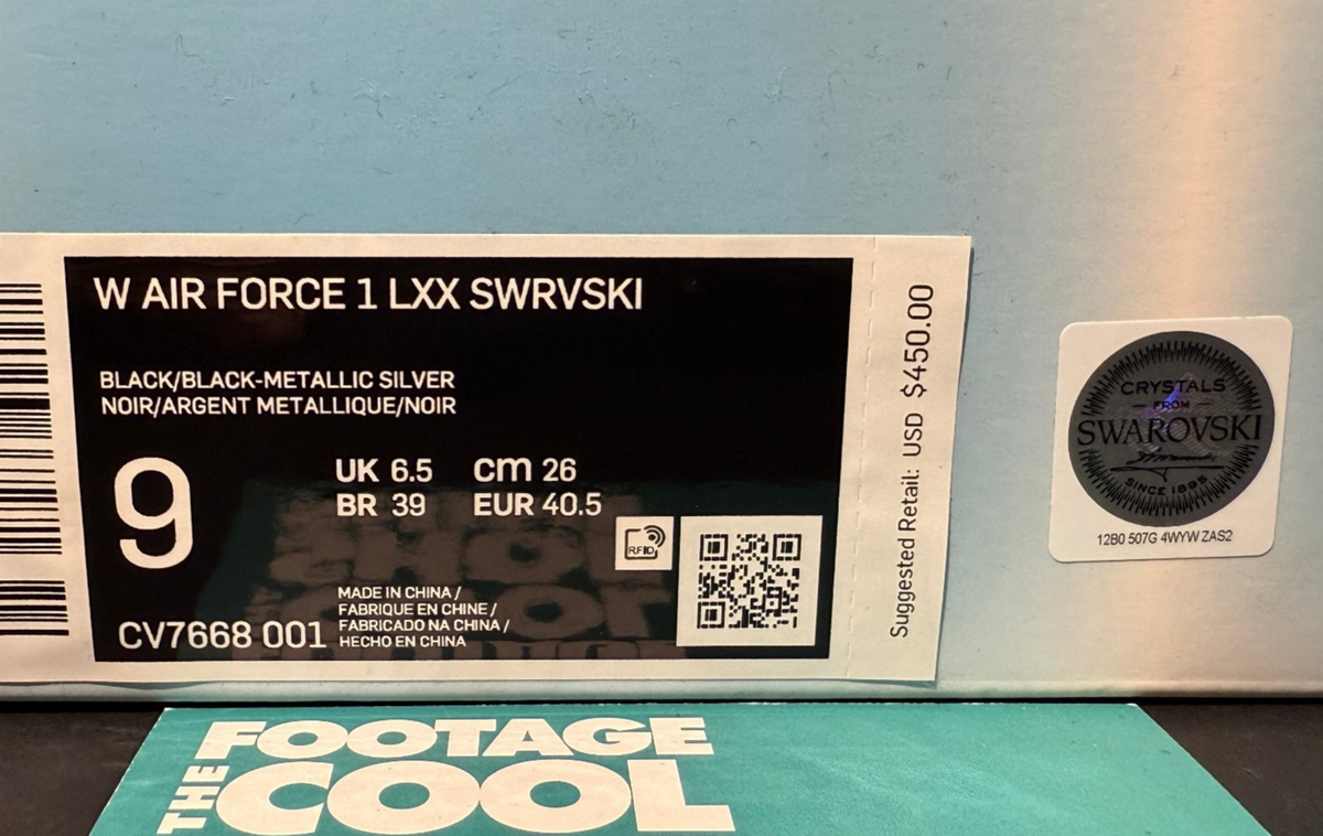 NIKE AIR FORCE 1 LXX SWRVSKI LOW SWAROVSKI RETROFLECTIVE CRYSTALS