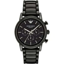 Emporio Armani AR1507 Black Ceramic Chronograph Quartz Watch