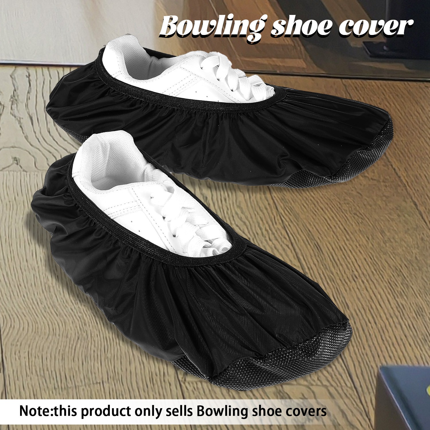 Black Bowling Shoe Covers, Stain-resistant and Wear-resistant 14.8in