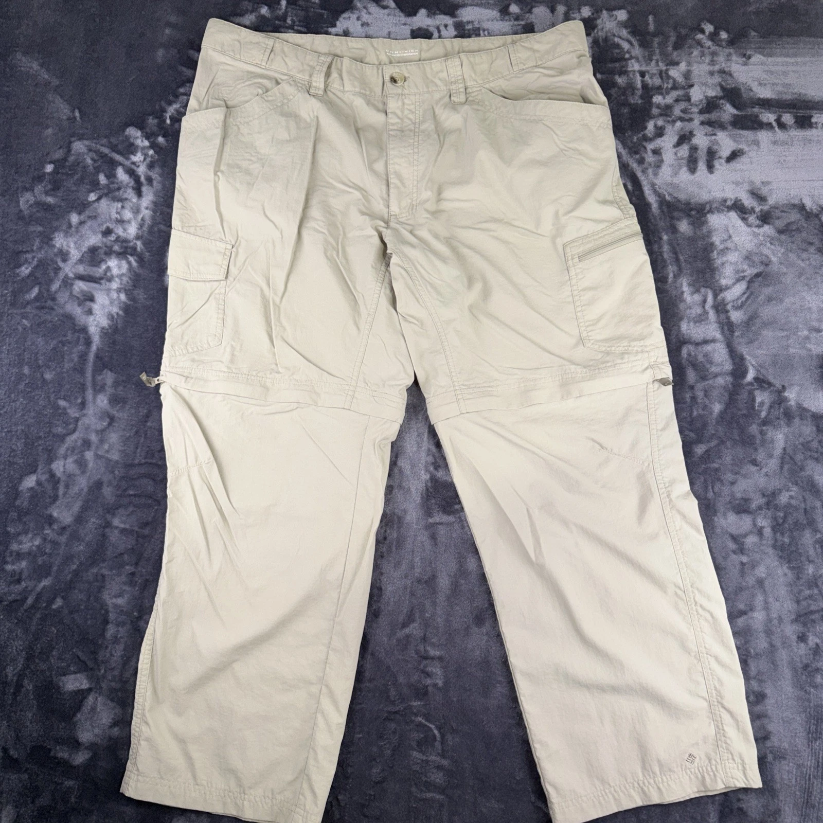 Columbia Pants Mens 40x30 Convertible Cargo Zip Off Hiking Lightweight Crop