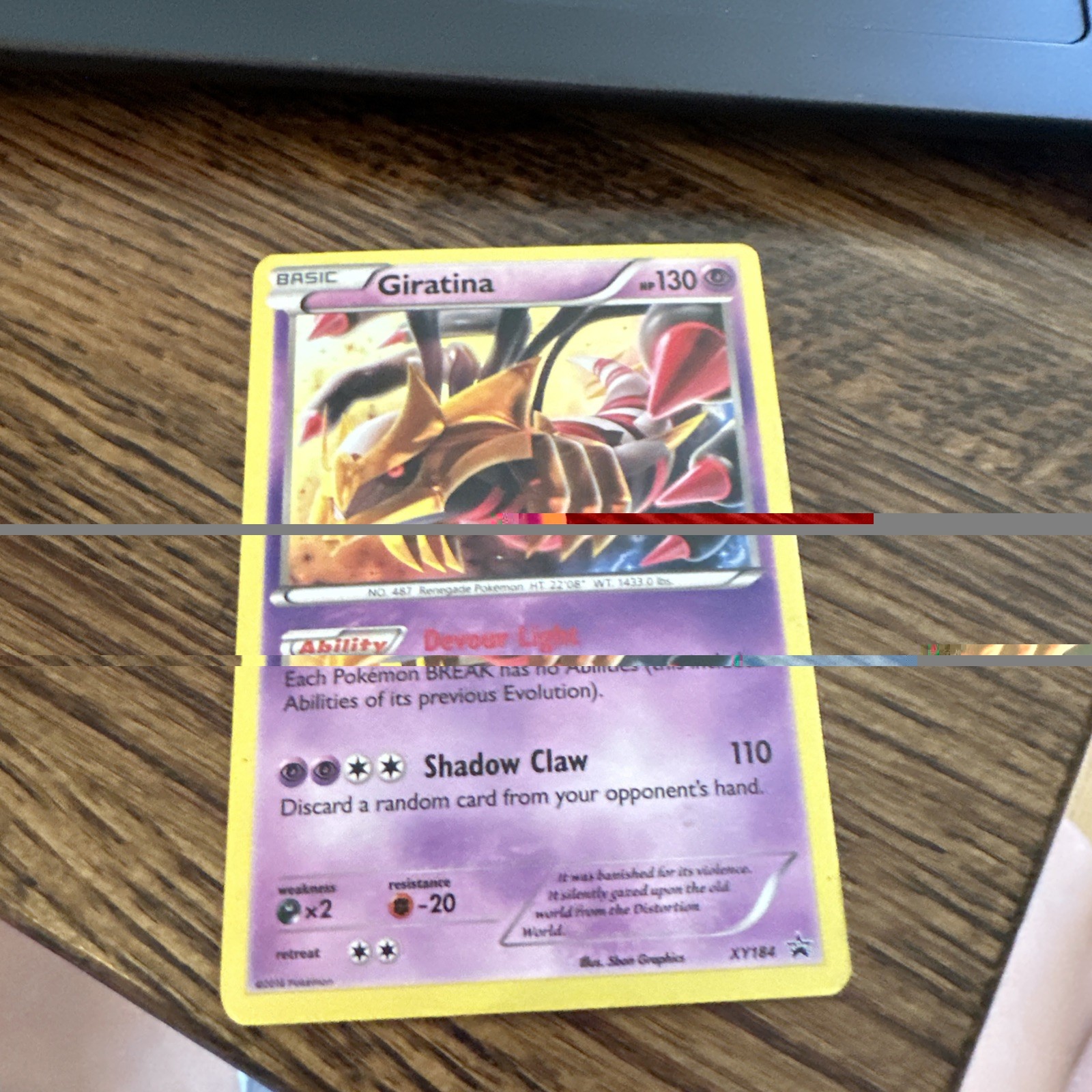 Pokemon Giratina XY184 XY Black Star Promo Cosmos Holo Card LP