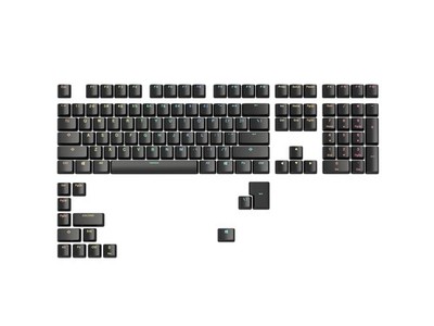 Gaming ABS Doubleshot 123-Keycap Set ANSI Premium OEM Profile Black