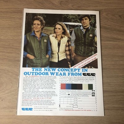 GUNS40 MAGAZINE ADVERT 12X9 SLUMBERDOWN SPORT WAISTCOAT