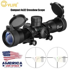 Professional 4x32 Crossbow Scope with Circles & Rangefinder Reticle Optics Scope
