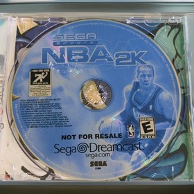 Sega,NBA 2K,collectible,Not For Resale,Dreamcast Game,Sports,Basketball