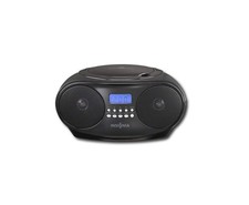 Insignia CD Boombox Portable AM/FM Radio Bluetooth LCD Display Black Stereo