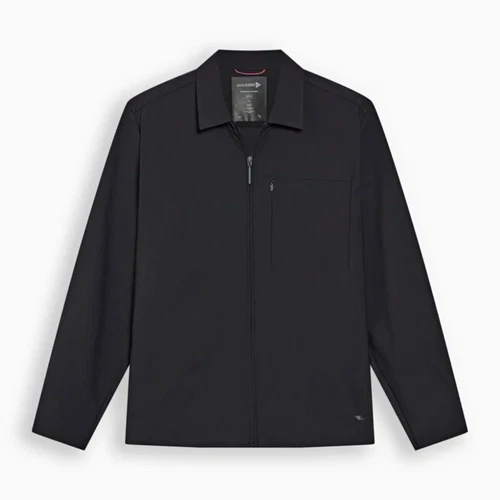 Dockers Go Men's Go Overshirt Jacket Black XL Softshell Full Zip Regular Fit - product listing photo