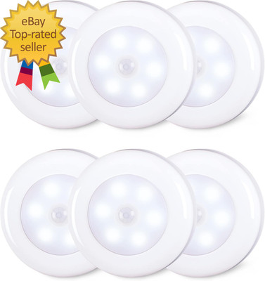 6 Pack 2.8  Motion Sensor Lights Indoor AAA Battery Operated Stick on LED