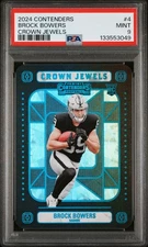 2024 Panini Contenders Crown Jewels  Brock Bowers RC ROOKIE SP Raiders Case Hit