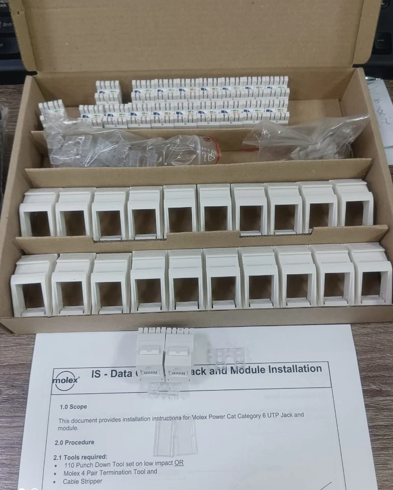 MOLEX MEU-00056-02 IS Data Gate UTP Jack and Module Installation Per Box - Image 4 of 4