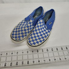 Vans Classic Slip-On Blue White Checkerboard Womens 9 Sneakers 721356