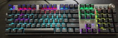 AULA F2088 Mechanical Gaming Keyboard, Tested & working flawless 