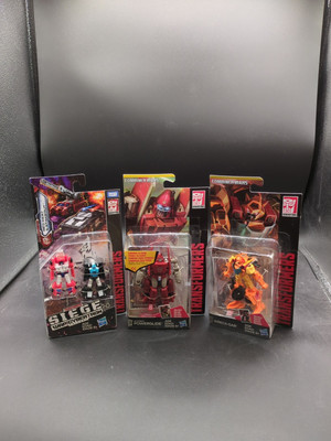 Transformers Combine Wars Powerglide, Wreck-Gar, And Siege Red Heat And Stakeout