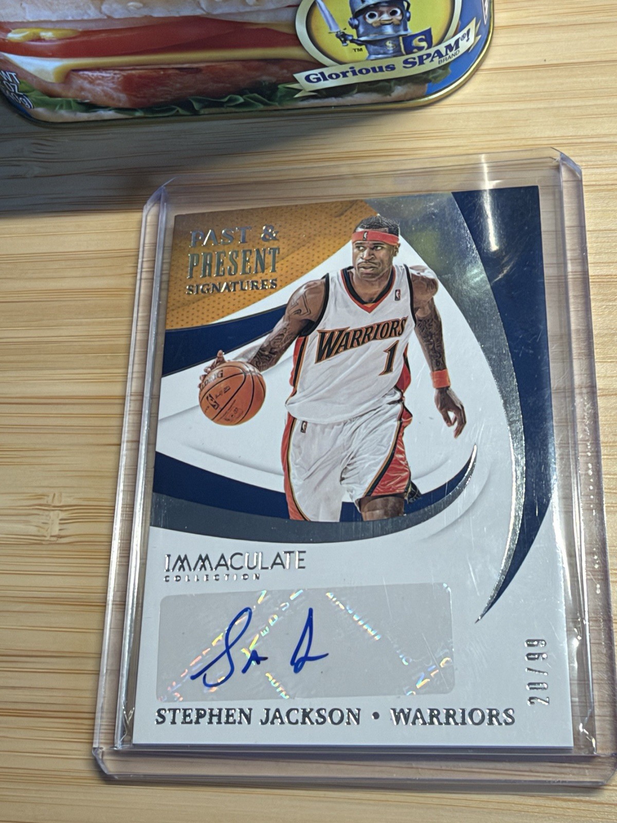 STEPHEN JACKSON 2020/21 IMMACULATE COLLECTION PAST AND PRESENT AUTOGRAPHED CARD.