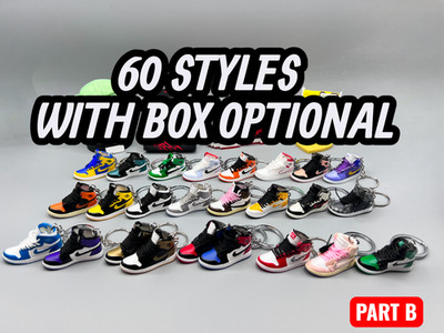 3D High Quality Jordan Mini Shoe Keychain Pair with Box Optional-PART B