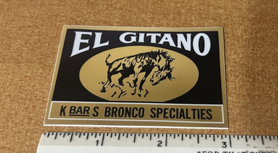 K-Bar-S EL GITANO 1966-1977 Ford Bronco decal sticker classic vintage baja race