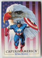 1992 Marvel Masterpieces Captain America #16 Trading Card SkyBox Steve Rogers