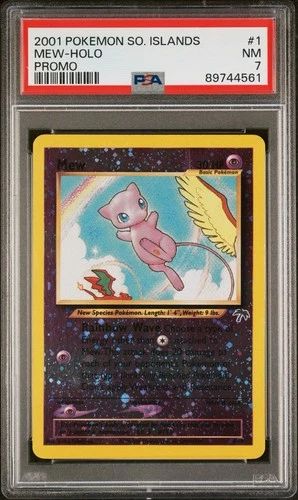 2001 POKEMON SOUTHERN ISLANDS PROMO #1 MEW-HOLO PSA 7
