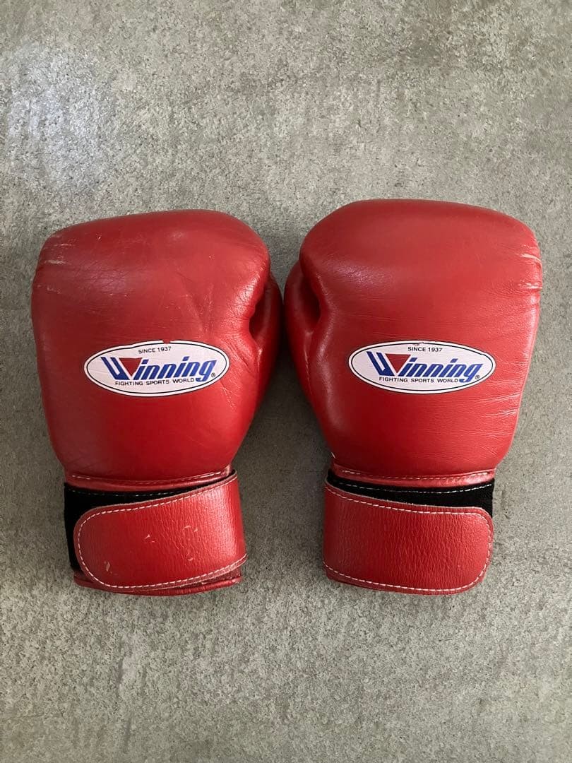 Winning Boxing Gloves MS-200B 8oz Pro Type Red Japan Used | eBay
