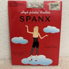 NEW SPANX High Waist Falutin Footless Panty Hose Nude 1 Size B Slimming USA Made
