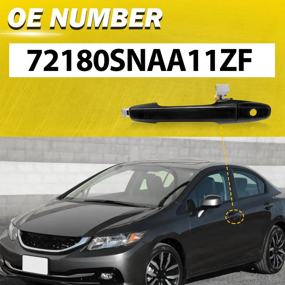 Driver Front LH Side Exterior Handle Door Fits 2009-2014 Honda Pilot EX EX-L LX Foto 3 de 4