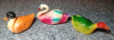Vintage Velcoloid Celluloid Blow Mold Duck Duck Swan Made In USA Viscoloid 1930s