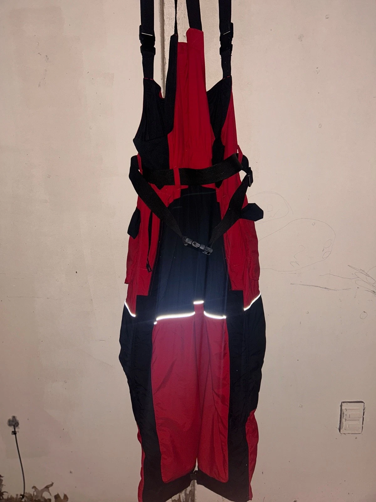 Guide Gear Barrier Waterproof Insulated Snow Ice Fishing Overalls Bibs Red 2XL