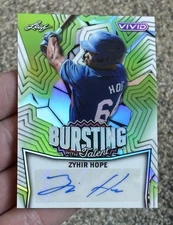 Zyhir Hope Auto /8 Bursting With Talent 2025 Leaf Vivid Baseball TA-ZH1 