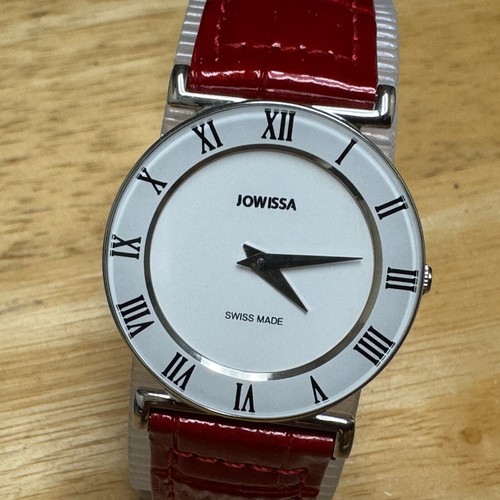 VTG Jowissa Swiss Quartz Watch 991G Unisex Silver Ultra Thin Leather New Battery - Picture 2 of 6