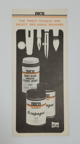 DICO - Direct Image Corporation - Opaque & Red Sable Paint Brushes - Brochure