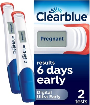ClearBlue Schwangerschaftstest Digital Ultra 6 Tage Früherkennung (2 digitale Tests)