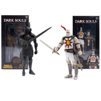 #ad Dark Souls Solaire Of Astora Sun Warrior amp; Black Knight Action Figure PVC Toy $17.99