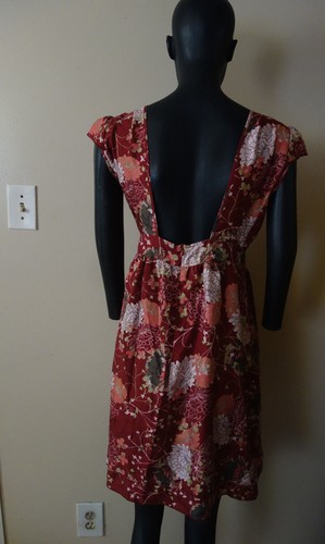 MON PETIT OISEAU V-NECK MULT-COLOR Floral SILK DRESS SIZE M NWT - Picture 4 of 4