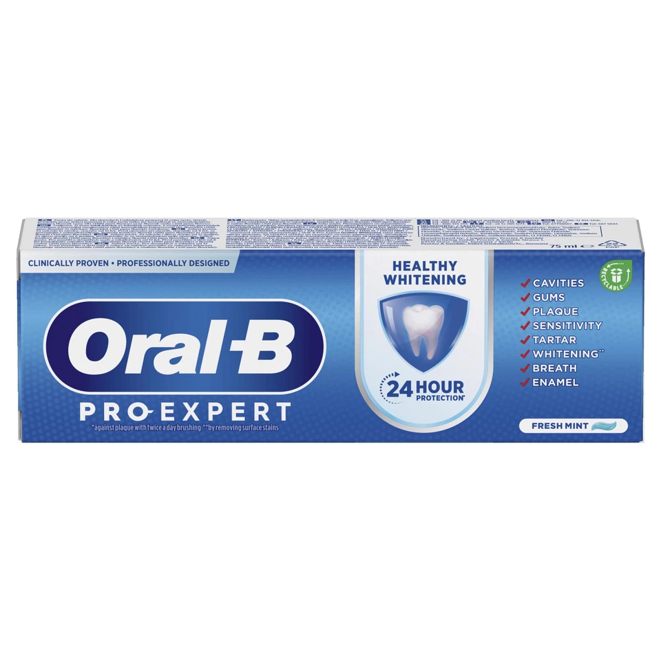 6 ORAL-B PRO EXPERT 健康美白 24 小时保护日常牙膏 75 毫升 — 第 2/4 张图片