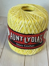 one ball Aunt Lydia  s Giant crochet thread color 223 yellow white cotton