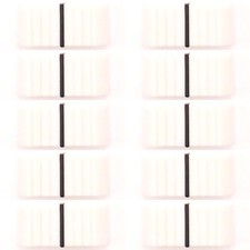 10pcs Fader Knob Cap 24mmLx10mmW For Yamaha Soundcraft Mixer hole 4mm White 