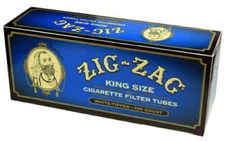 Zig Zag Blue Light Filter Tubes King Size KS - 5 Boxes of 200 Tubes (1000 Tubes)