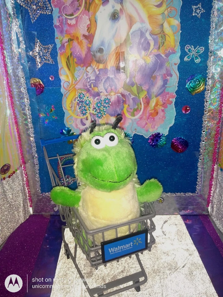 🦄Ganz / Webkinz "Caterpillar" Green & Yellow Color HM434 '2009 10" Plush! - Image 3 of 4