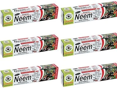 6 Pack ~ Al-Riyan, 10 in 1 Neem Flouride-Free Herbal Toothpaste, FREE SHIPPING *