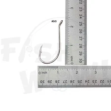 Fish WOW! Fishing Octopus J Hook Size 9/0 black nickel Select Qty 20 50 100 lot