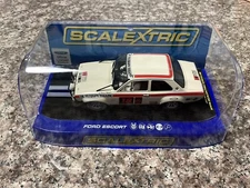 Scalextric C3313 Ford Escort Mk 1 London / Mexico Telegraph 1/32 slot car 