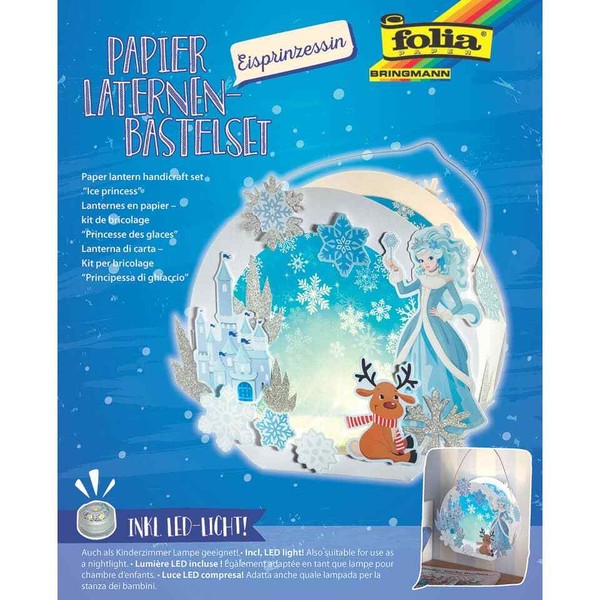 "Folia 68107 Laternen-Bastelset \"Eisprinzessin\" Weiß"-image